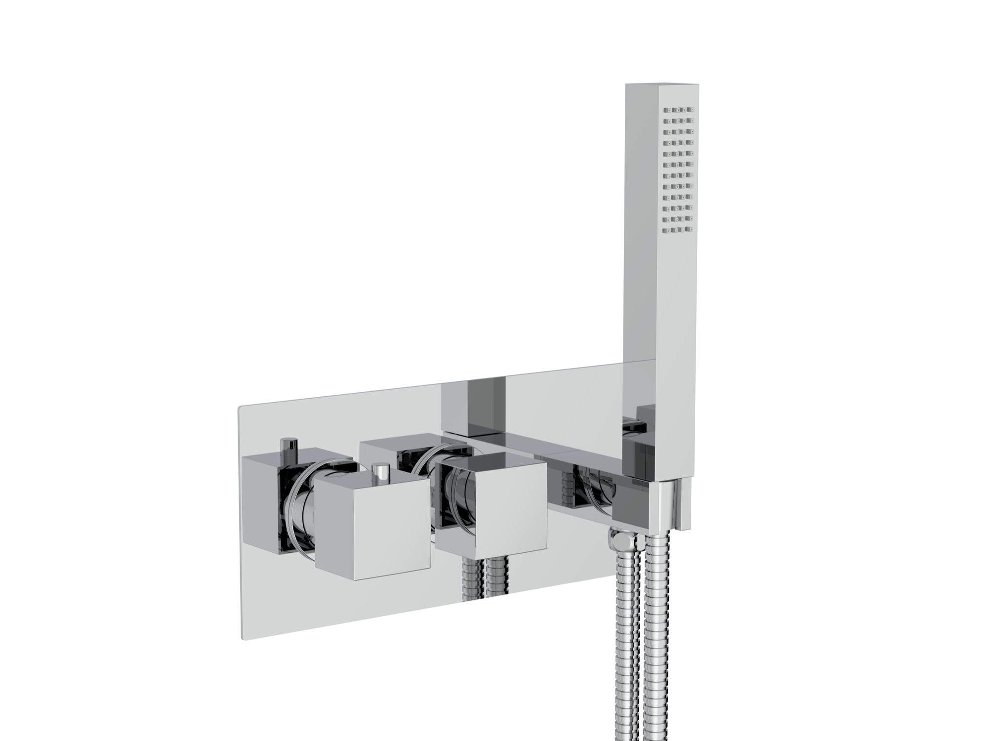 2 outlet 2 knobs concealed thermostatic - Chrome (BT8101)